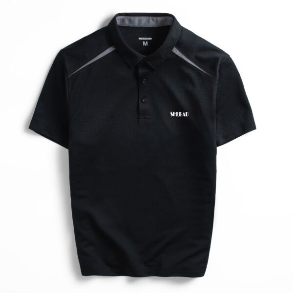 Sporty Polo Shirt with Shoulder Panel Design – GFYTUOO001